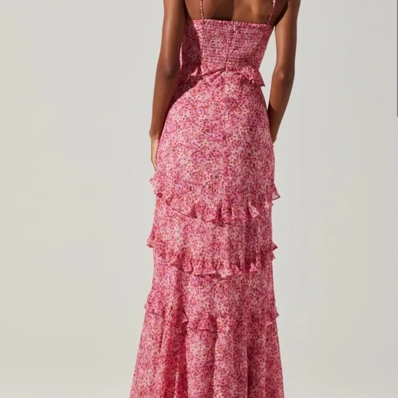 ASTR the label Olina pink ditsy floral dress🌸🌺 - Picture 3 of 7